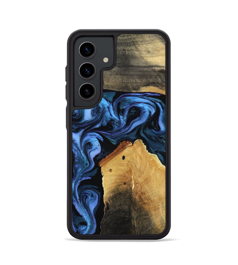 Galaxy S24 Wood Phone Case - Akeem (Blue, 786311)