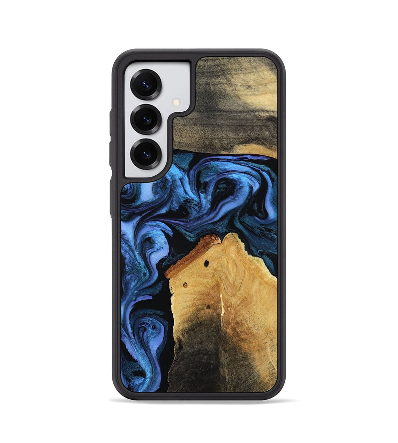 Galaxy S25 Wood Phone Case - Akeem (Blue, 786311)