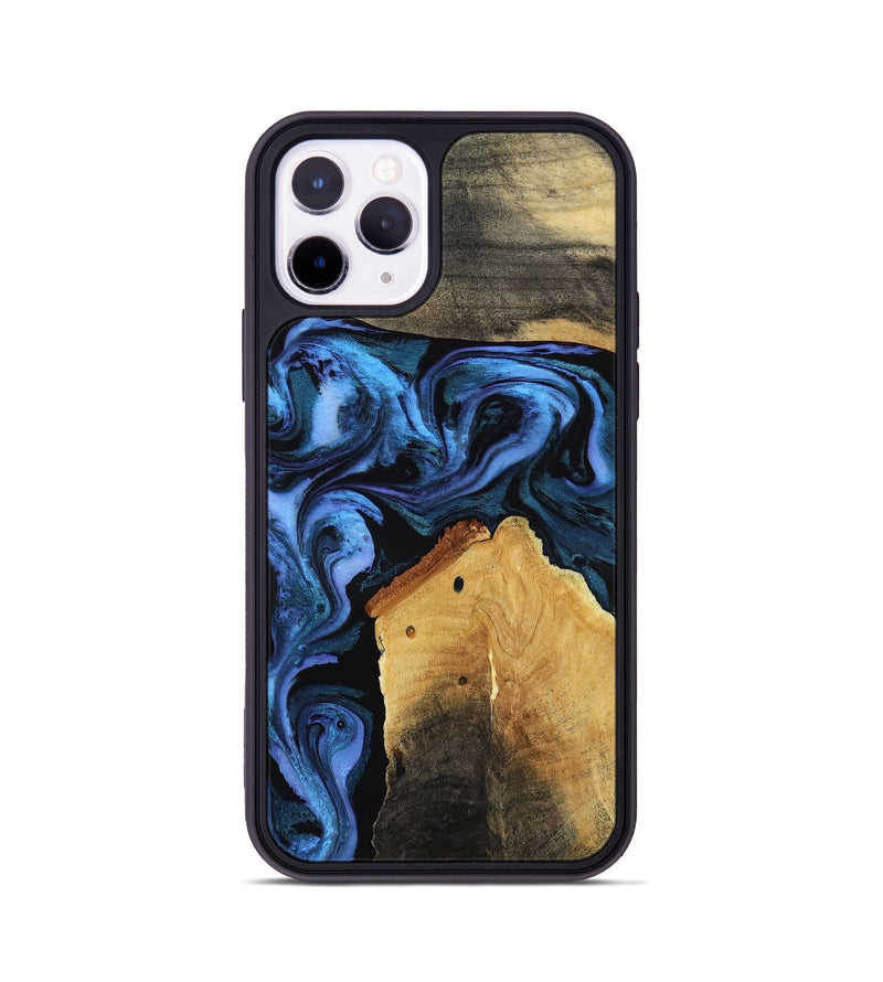 iPhone 11 Pro Wood Phone Case - Akeem (Blue, 786311)
