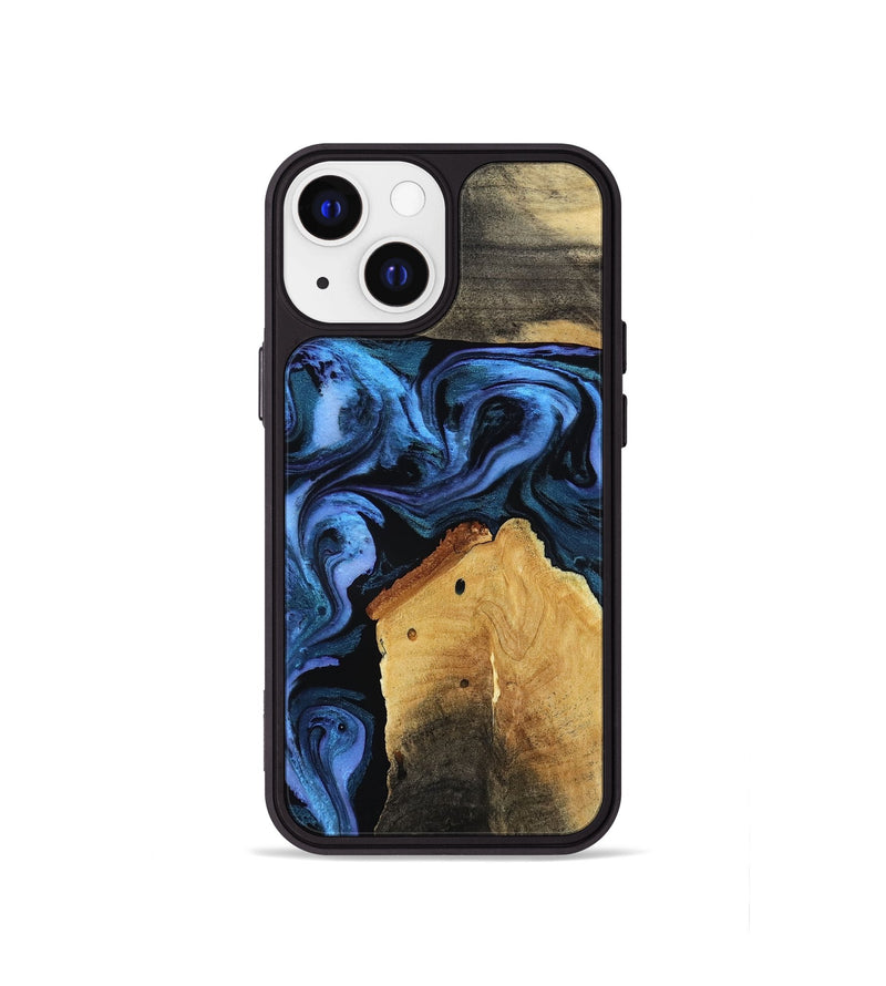 iPhone 13 mini Wood Phone Case - Akeem (Blue, 786311)