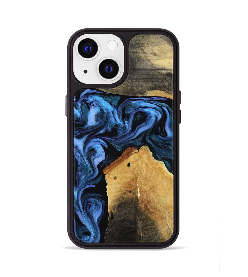 iPhone 13 Wood Phone Case - Akeem (Blue, 786311)