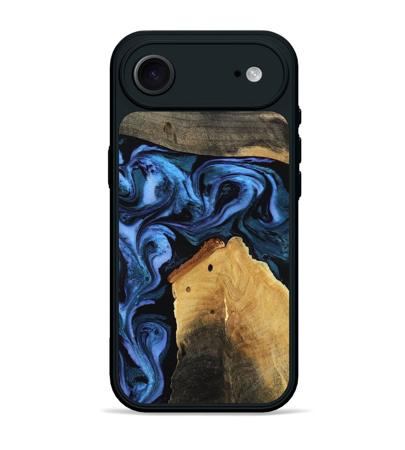 iPhone 17 Air Wood Phone Case - Akeem (Blue, 786311)