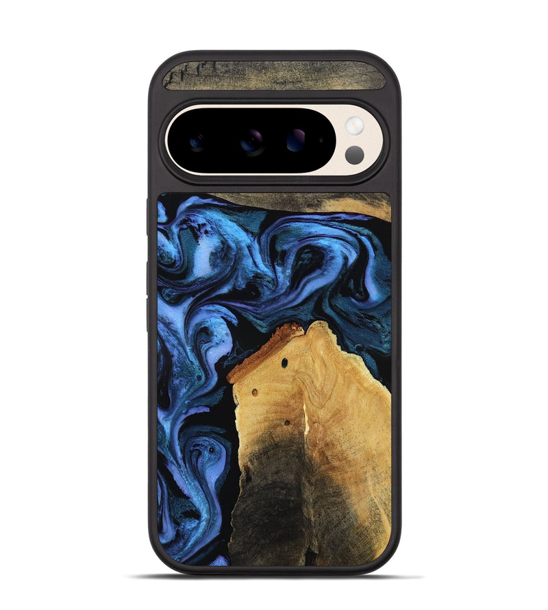 Pixel 10 Wood Phone Case - Akeem (Blue, 786311)