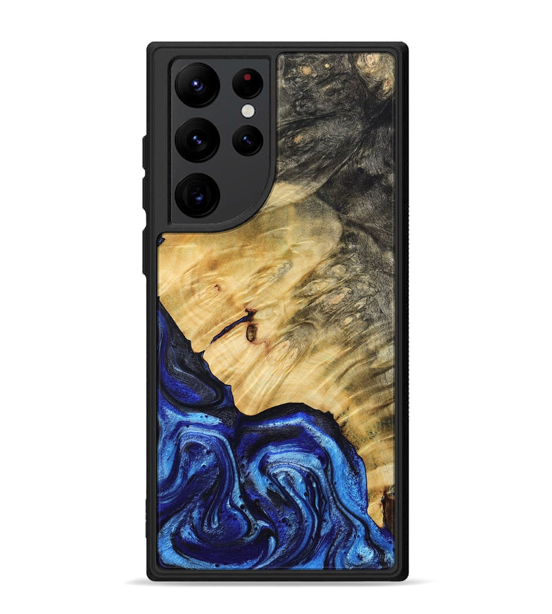 Galaxy S22 Ultra Wood Phone Case - Jazlene (Blue, 786312)