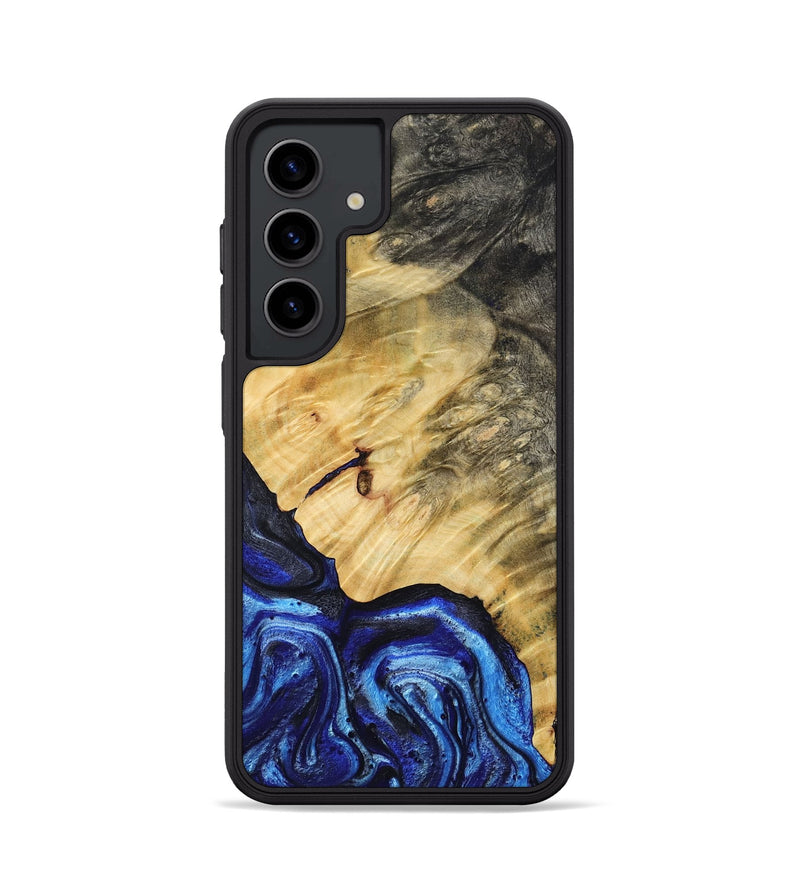 Galaxy S24 Wood Phone Case - Jazlene (Blue, 786312)