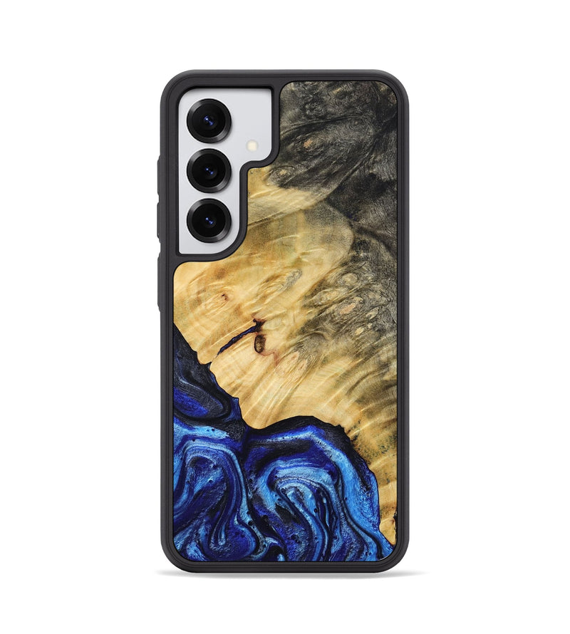 Galaxy S25 Wood Phone Case - Jazlene (Blue, 786312)