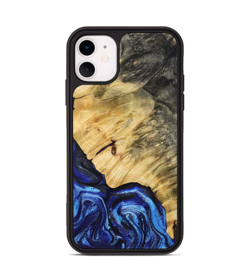 iPhone 11 Wood Phone Case - Jazlene (Blue, 786312)