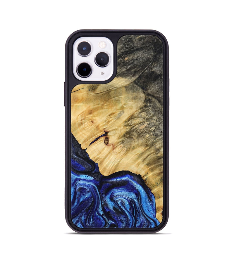 iPhone 11 Pro Wood Phone Case - Jazlene (Blue, 786312)