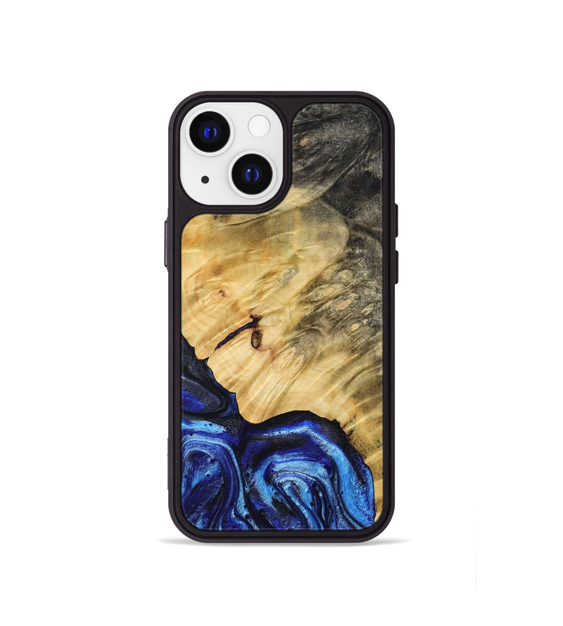 iPhone 13 mini Wood Phone Case - Jazlene (Blue, 786312)