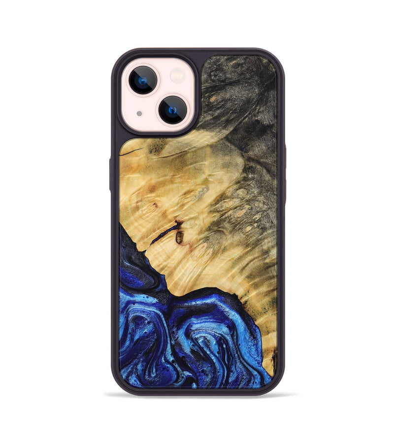 iPhone 14 Wood Phone Case - Jazlene (Blue, 786312)