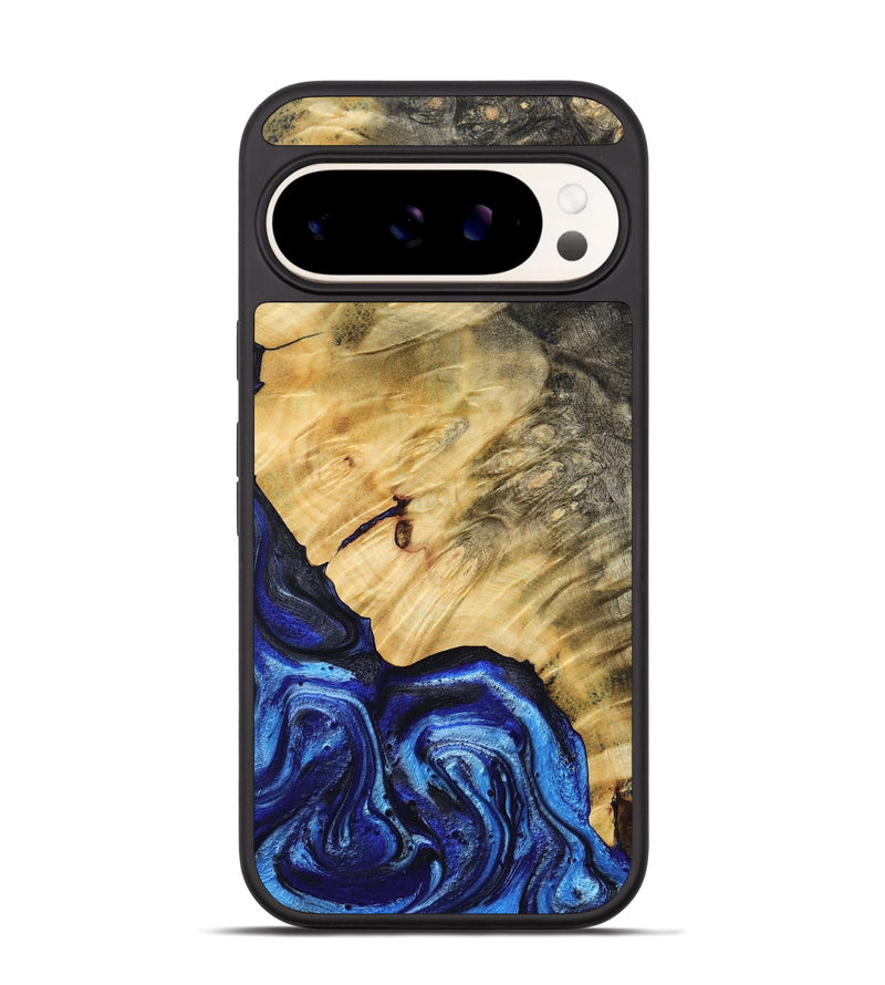 Pixel 9 Pro Wood Phone Case - Jazlene (Blue, 786312)