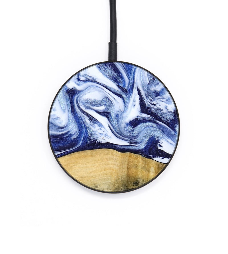 Circle Wood Wireless Charger - Jesiah (Blue, 786316)