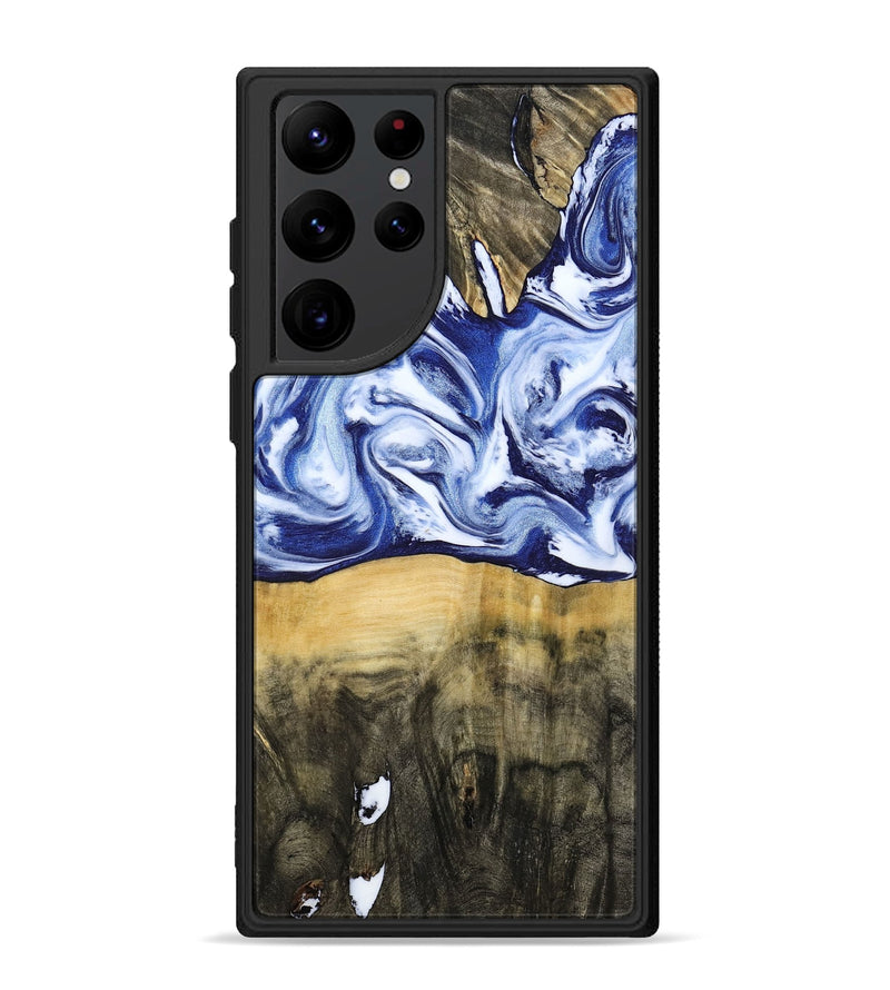 Galaxy S22 Ultra Wood Phone Case - Jesiah (Blue, 786316)