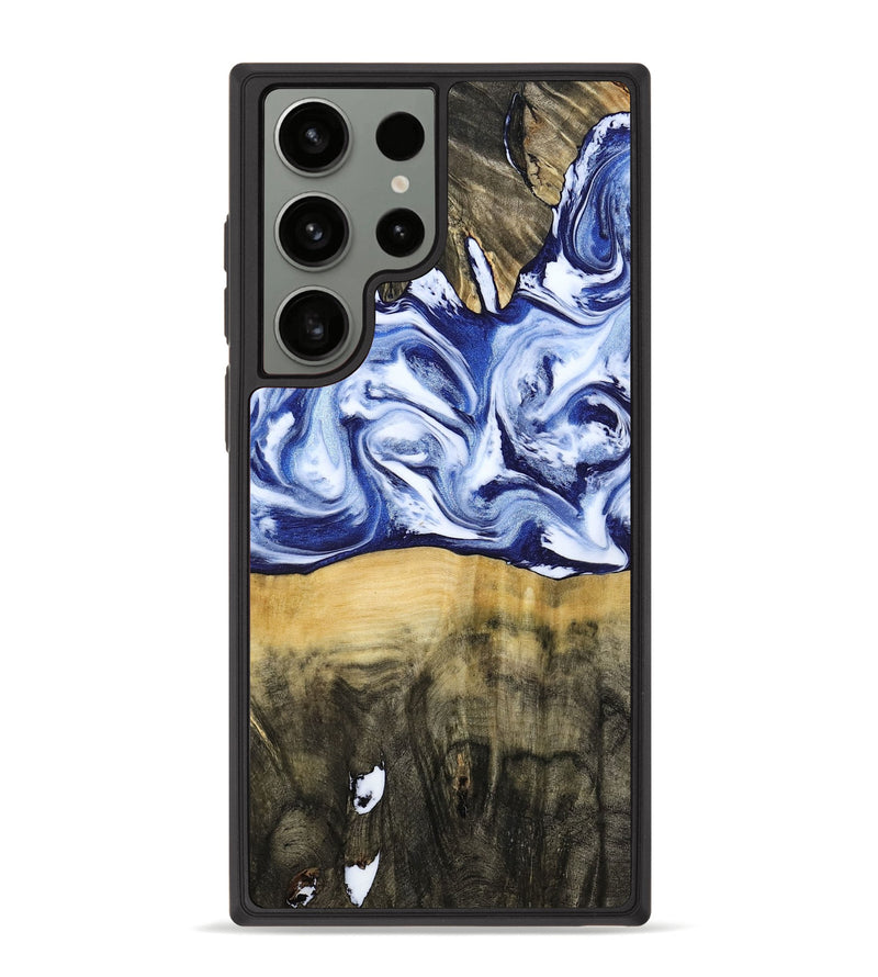 Galaxy S23 Ultra Wood Phone Case - Jesiah (Blue, 786316)