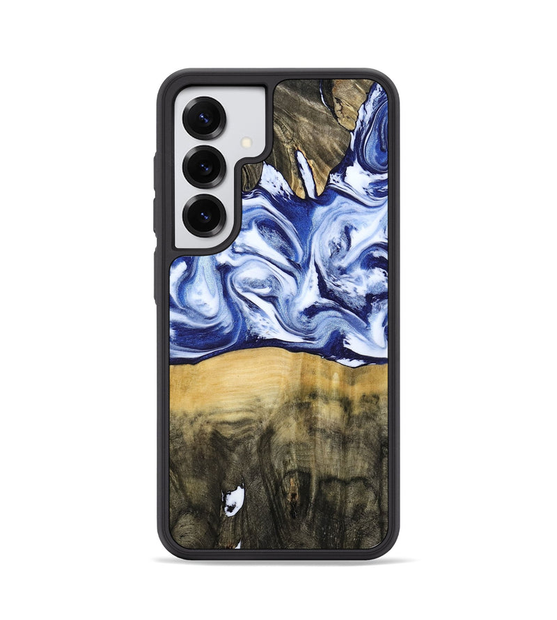 Galaxy S25 Wood Phone Case - Jesiah (Blue, 786316)
