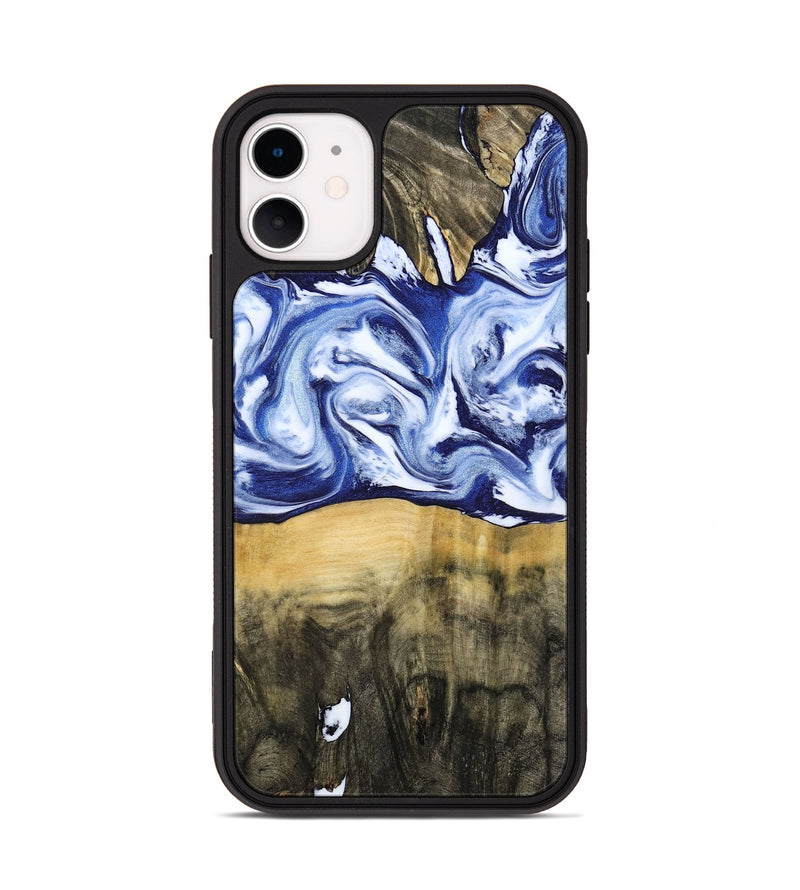 iPhone 11 Wood Phone Case - Jesiah (Blue, 786316)