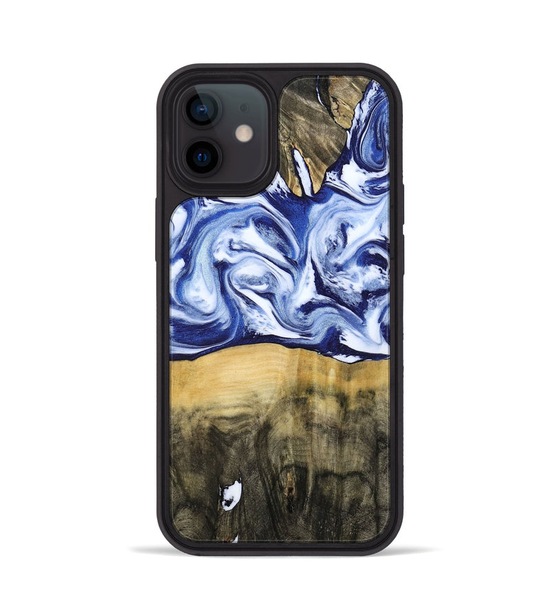 iPhone 12 Wood Phone Case - Jesiah (Blue, 786316)
