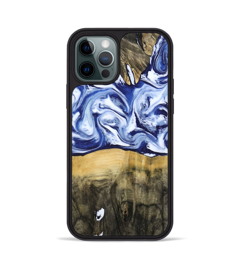 iPhone 12 Pro Wood Phone Case - Jesiah (Blue, 786316)