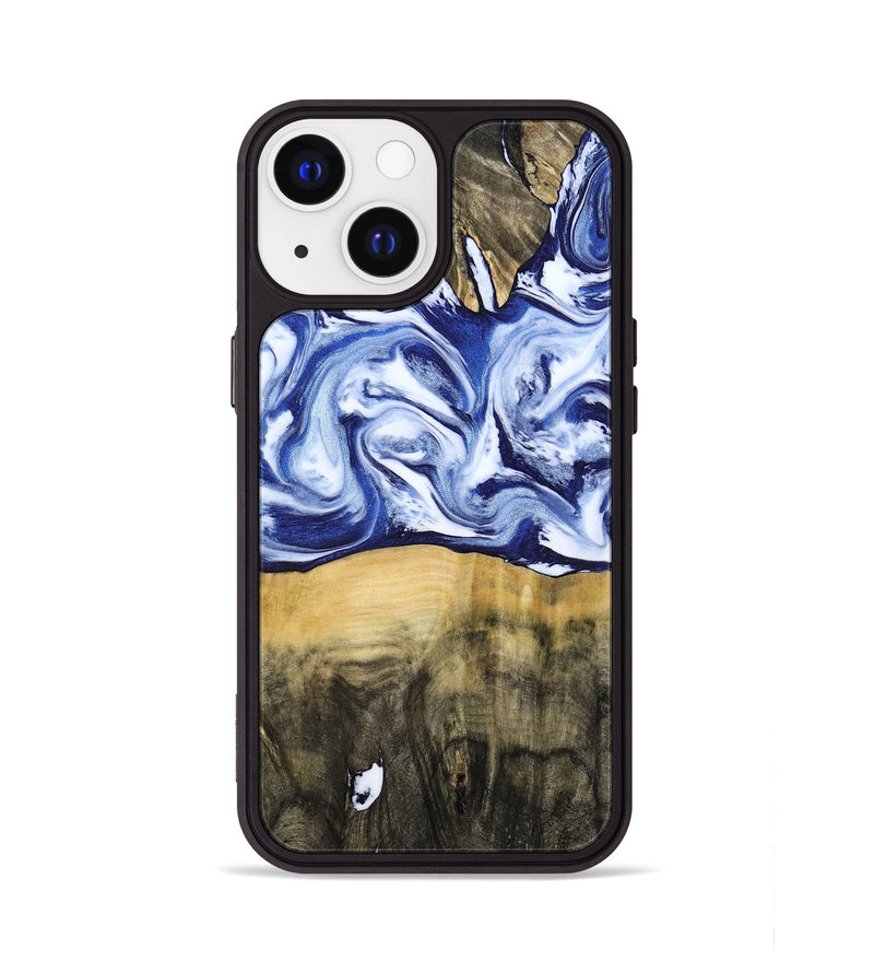 iPhone 13 Wood Phone Case - Jesiah (Blue, 786316)