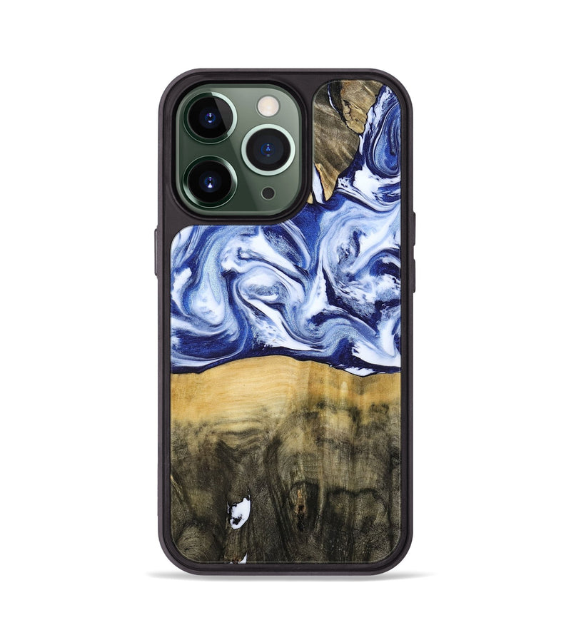 iPhone 13 Pro Wood Phone Case - Jesiah (Blue, 786316)