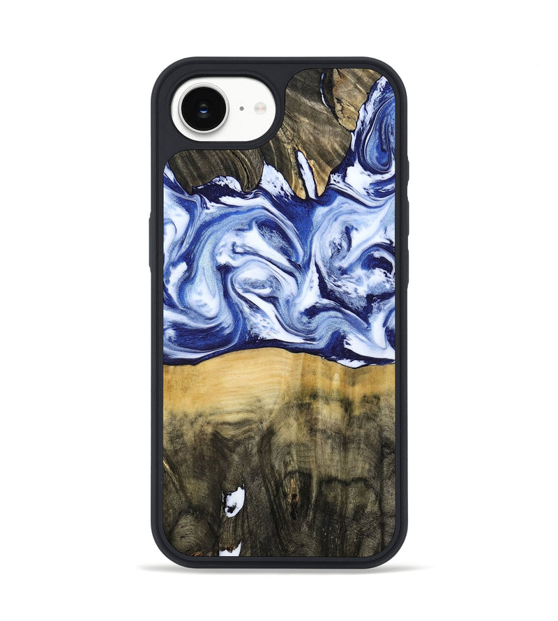 iPhone 16e Wood Phone Case - Jesiah (Blue, 786316)