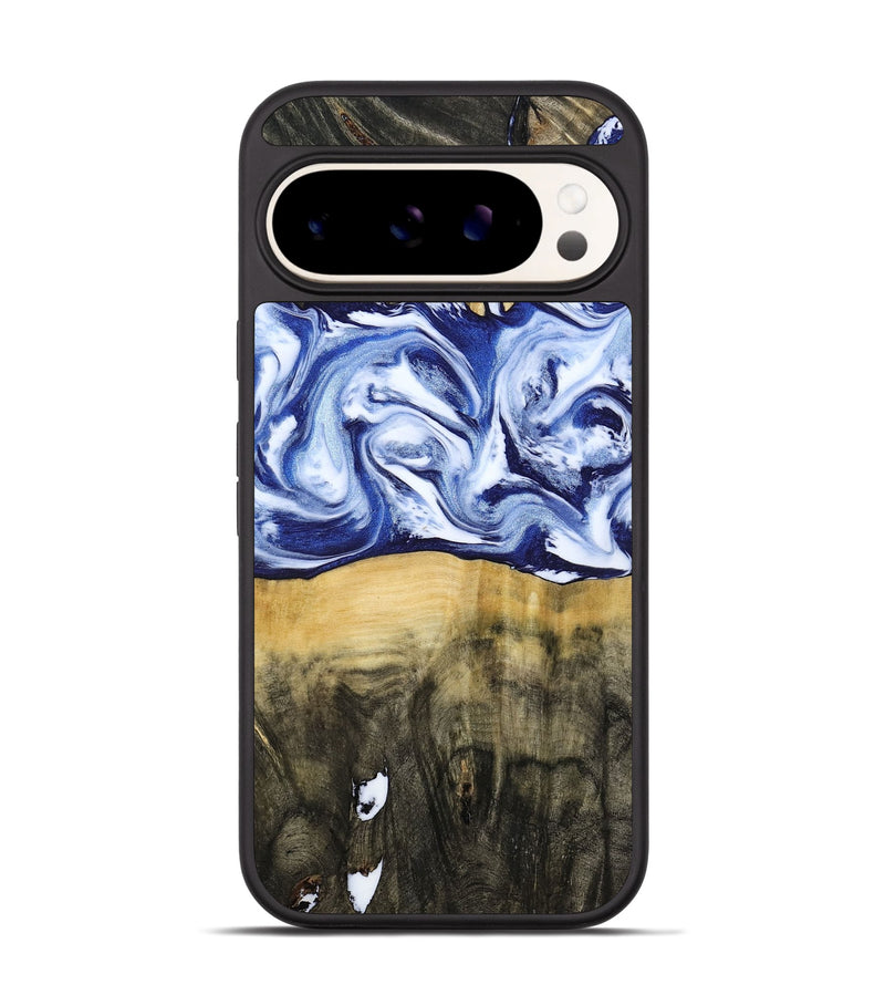 Pixel 9 Wood Phone Case - Jesiah (Blue, 786316)