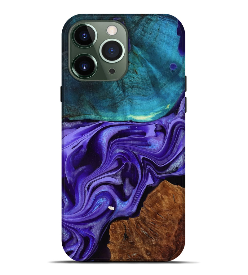 iPhone 13 Pro Max Wood Live Edge Phone Case - Corine (Purple, 786444)