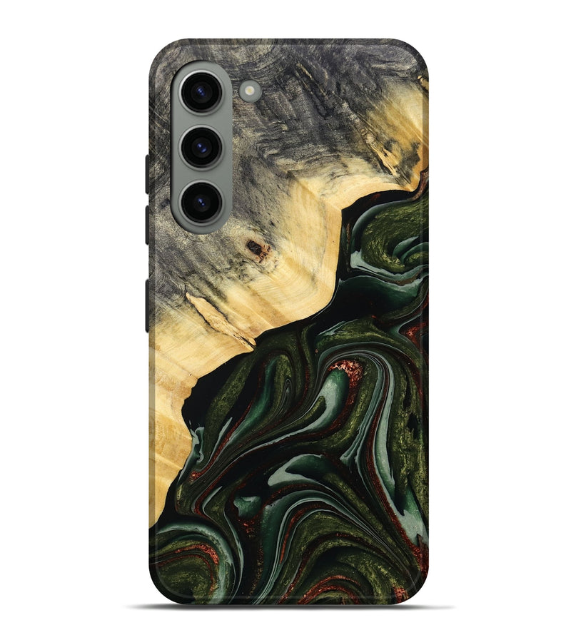 Galaxy S23 Plus Wood Live Edge Phone Case - Kiarra (Green, 786457)