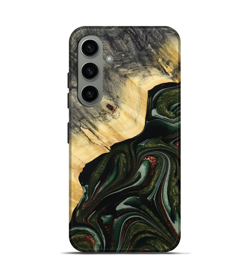 Galaxy S24 Wood Live Edge Phone Case - Kiarra (Green, 786457)