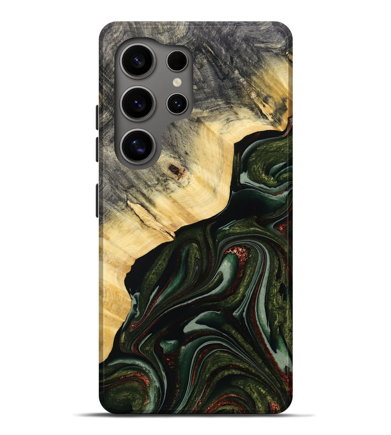Galaxy S25 Ultra Wood Live Edge Phone Case - Kiarra (Green, 786457)