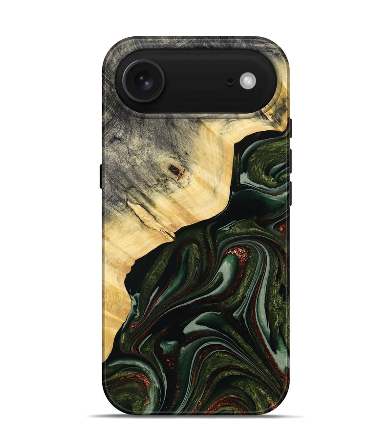 iPhone 17 Air Wood Live Edge Phone Case - Kiarra (Green, 786457)