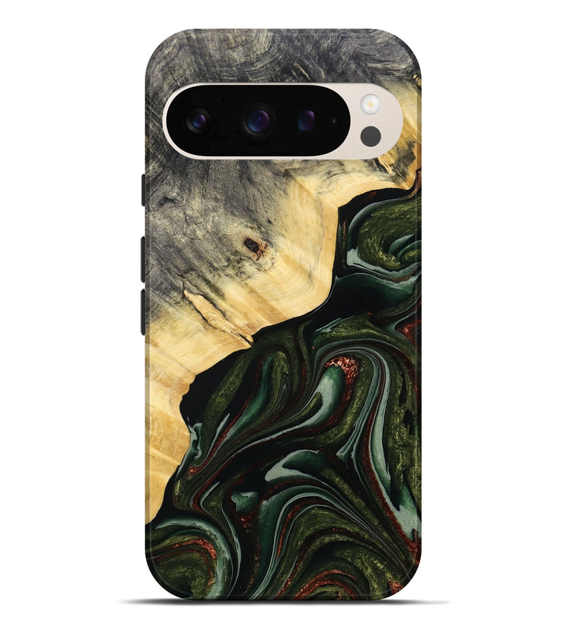 Pixel 10 Pro XL Wood Live Edge Phone Case - Kiarra (Green, 786457)