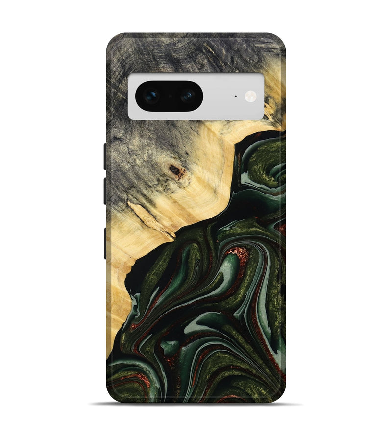 Pixel 7 Wood Live Edge Phone Case - Kiarra (Green, 786457)