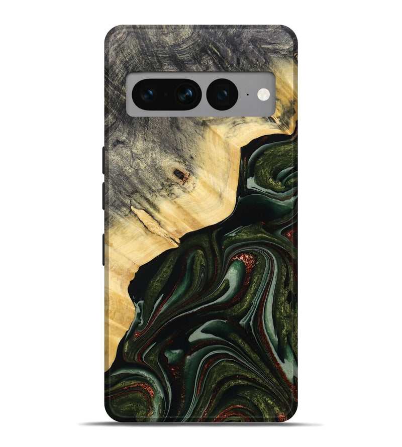 Pixel 7 Pro Wood Live Edge Phone Case - Kiarra (Green, 786457)