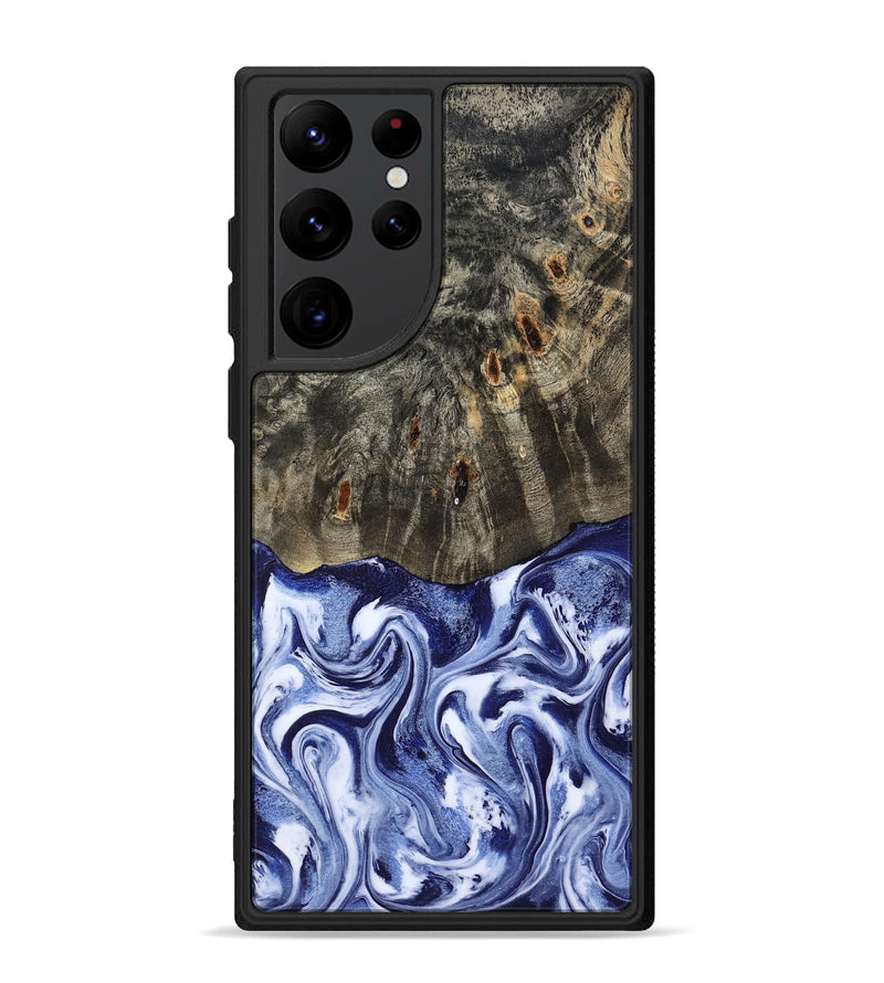 Galaxy S22 Ultra Wood Phone Case - Darin (Blue, 786562)