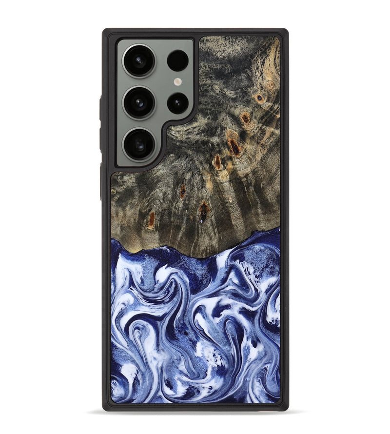 Galaxy S23 Ultra Wood Phone Case - Darin (Blue, 786562)