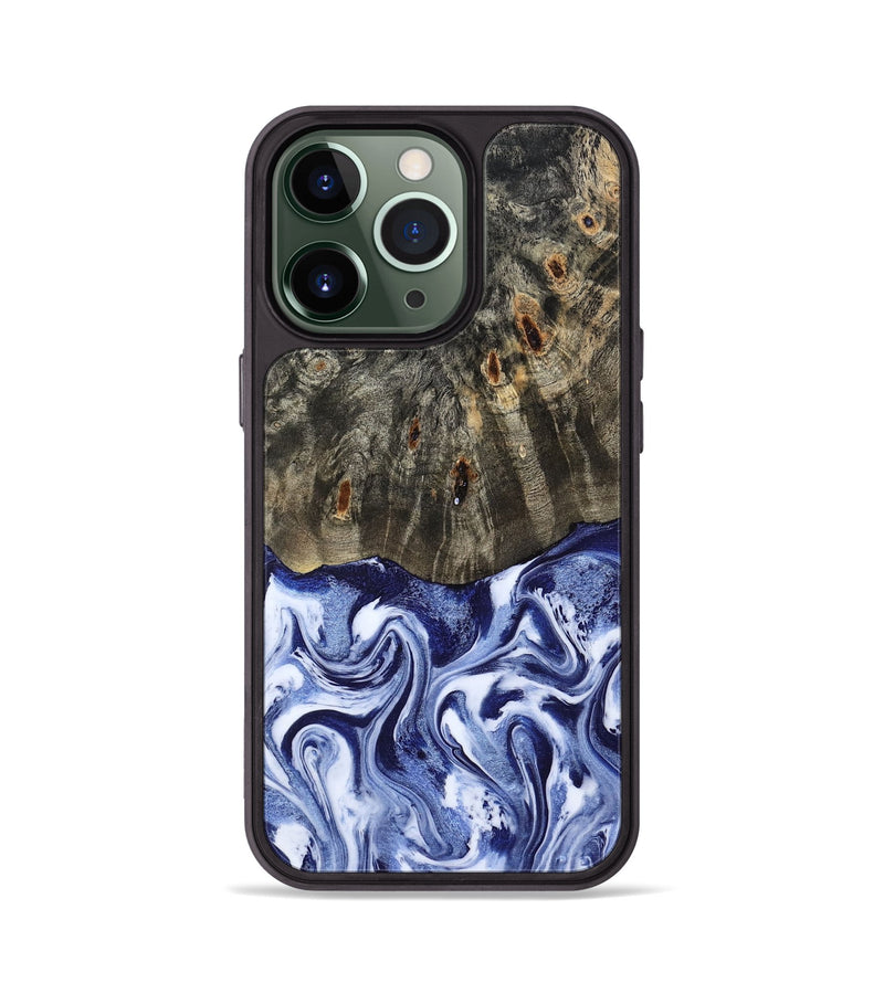 iPhone 13 Pro Wood Phone Case - Darin (Blue, 786562)