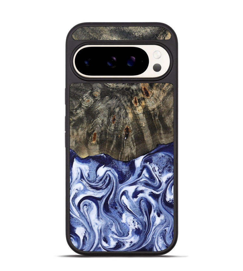 Pixel 9 Wood Phone Case - Darin (Blue, 786562)