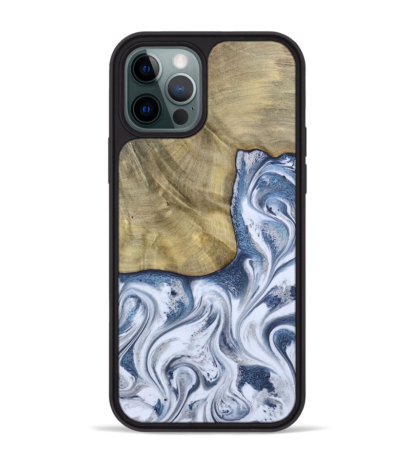 iPhone 12 Pro Max Wood Phone Case - Wilber (Blue, 786596)