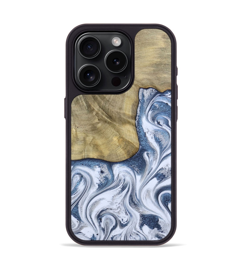 iPhone 15 Pro Wood Phone Case - Wilber (Blue, 786596)