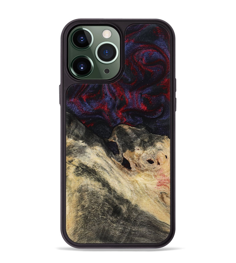 iPhone 13 Pro Max Wood Phone Case - Dashawn (Red, 786653)