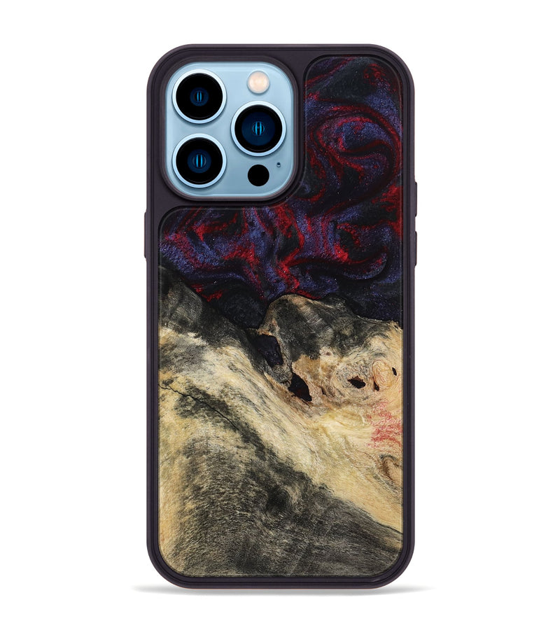 iPhone 14 Pro Max Wood Phone Case - Dashawn (Red, 786653)