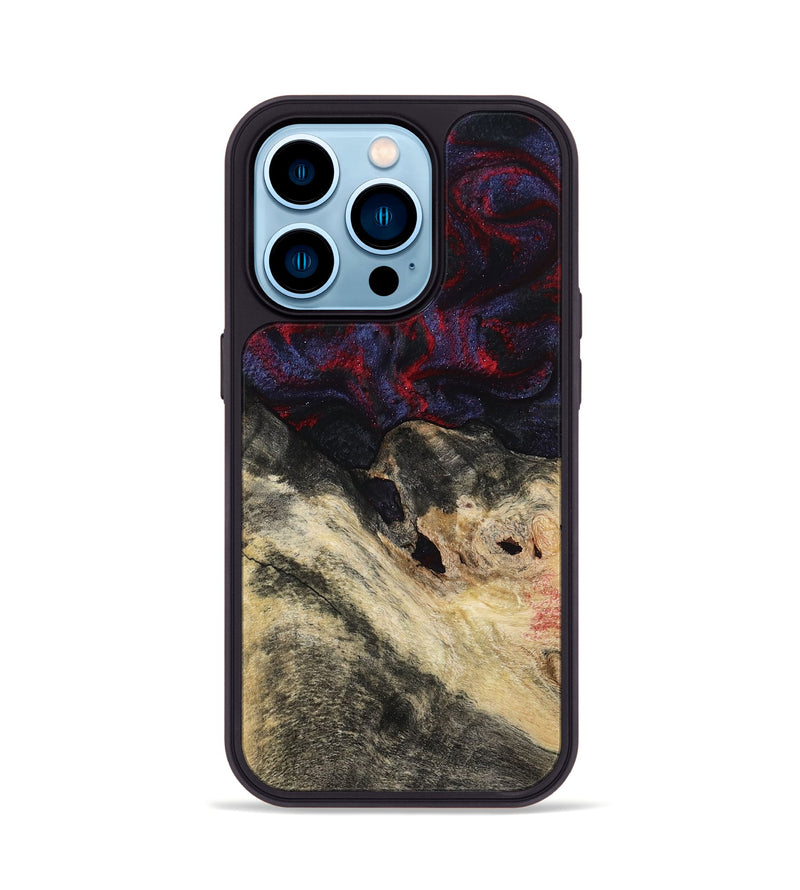 iPhone 14 Pro Wood Phone Case - Dashawn (Red, 786653)
