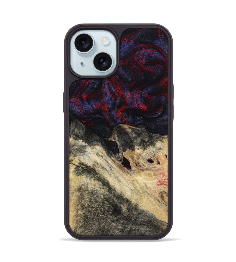 iPhone 15 Wood Phone Case - Dashawn (Red, 786653)