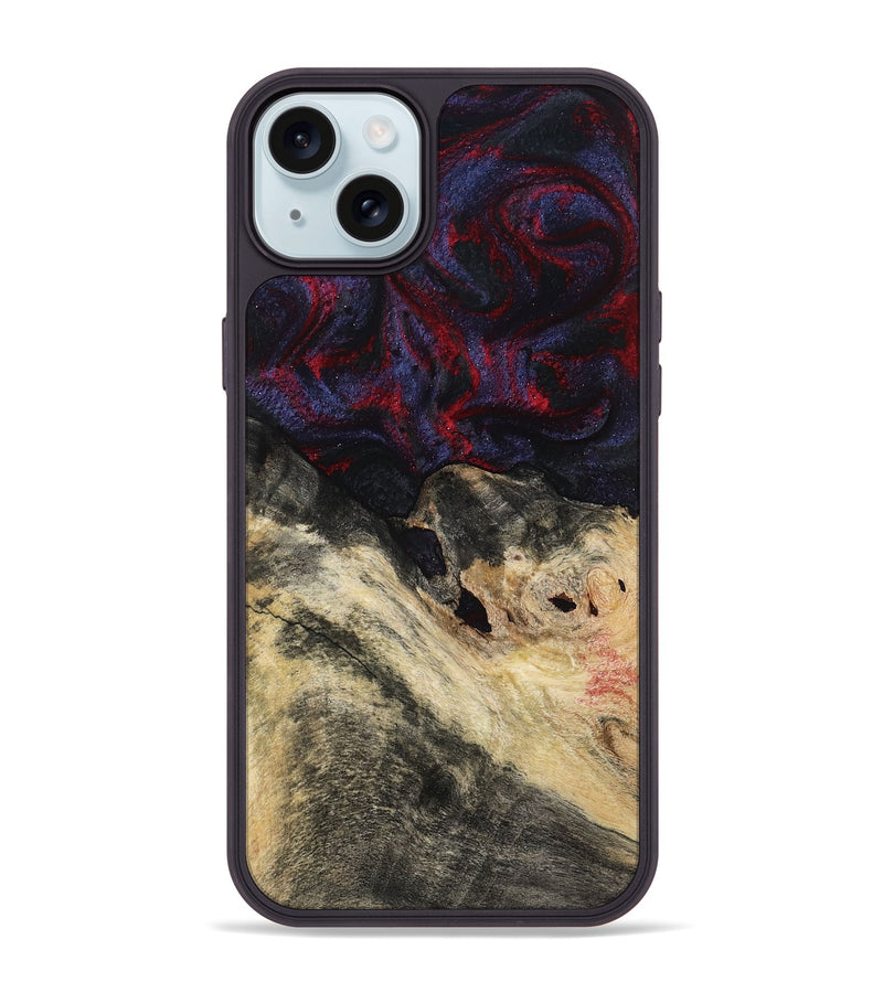 iPhone 15 Plus Wood Phone Case - Dashawn (Red, 786653)