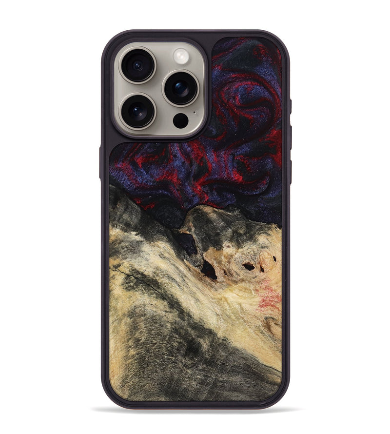 iPhone 15 Pro Max Wood Phone Case - Dashawn (Red, 786653)
