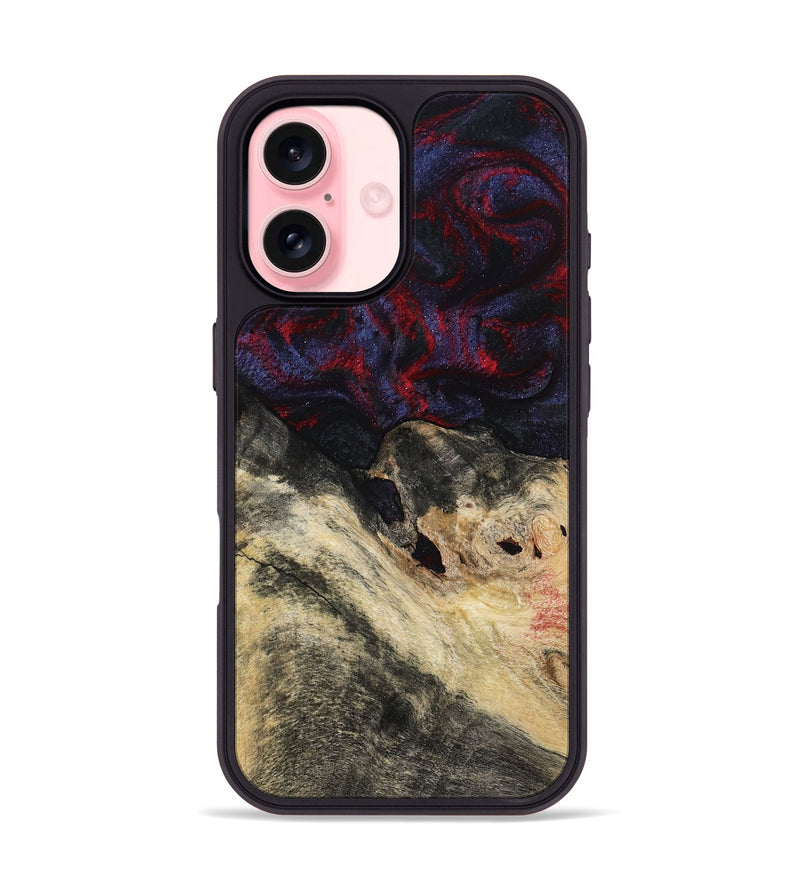 iPhone 16 Wood Phone Case - Dashawn (Red, 786653)
