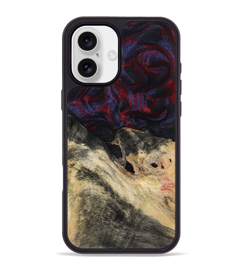 iPhone 16 Plus Wood Phone Case - Dashawn (Red, 786653)