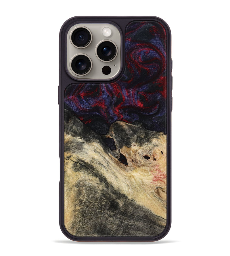 iPhone 16 Pro Max Wood Phone Case - Dashawn (Red, 786653)
