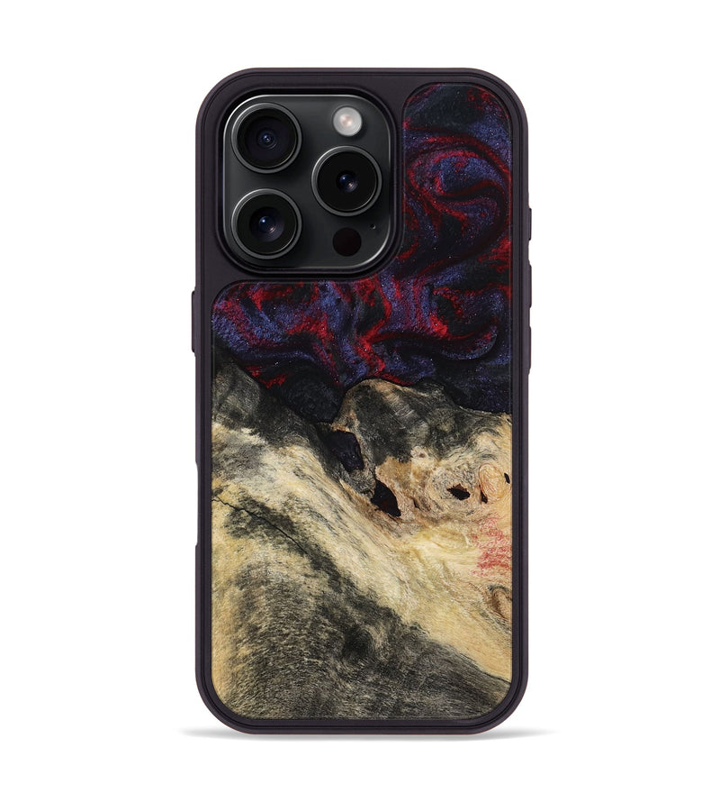 iPhone 16 Pro Wood Phone Case - Dashawn (Red, 786653)